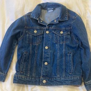 Zara jean jacket with “Luke” embroidered, size 7